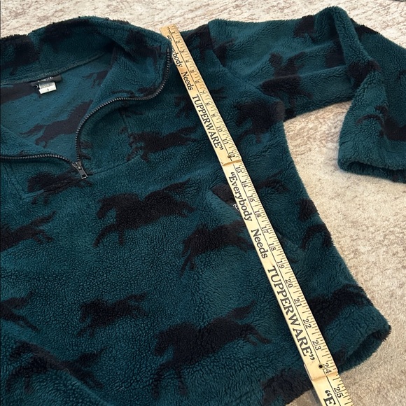 Kerrits On Course Quarter Zip Fleece Equestrian Teal and Black medium - Picture 7 of 8